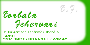 borbala fehervari business card