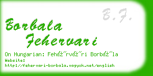 borbala fehervari business card